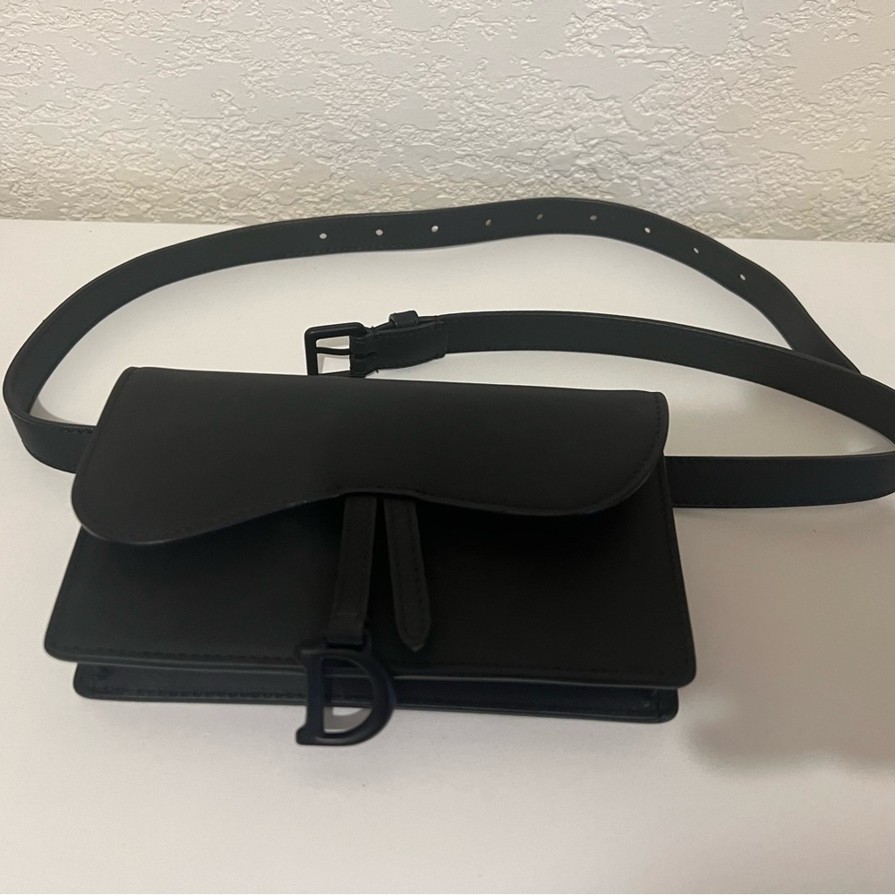 Authentic Black Christian Dior belt bag in excellent condition.
